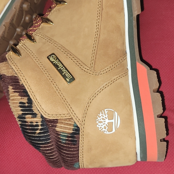 New Timberland Euro Sprint Mid Hiker Wheat Nubuck /Camouflage Trim size 10.5 - Picture 2 of 13